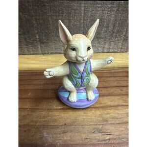 Heartwood Creek Jim Shore "Mini Rabbit" Figurine 4031218 Easter Rabbit On Egg